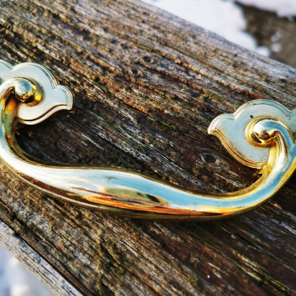 Vintage Brass Drawer Pull - Picture 4 of 9